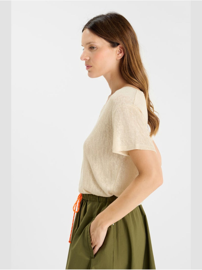 Tee-Shirt RAFA 'Le Temps Des Cerises' Beige - Kiabi