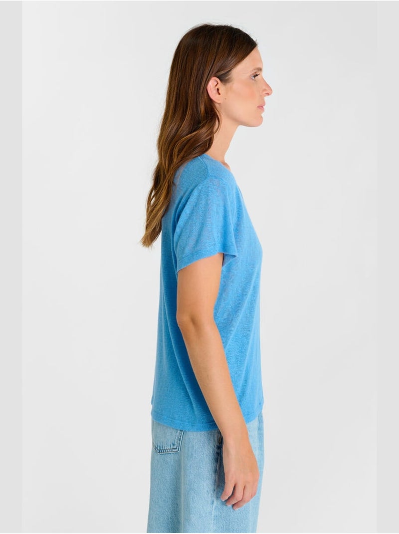 Tee-Shirt RAFA 'Le Temps Des Cerises' Bleu - Kiabi