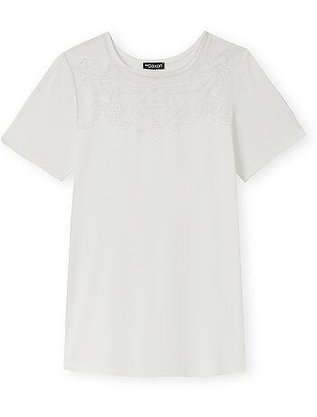 Tee-shirt raffiné avec dentelle - DAXON
