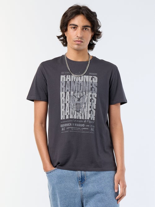 Tee-shirt 'Ramones' à manches courtes - Kiabi Tee-shirt 'Ramones' à manches courtes - Kiabi