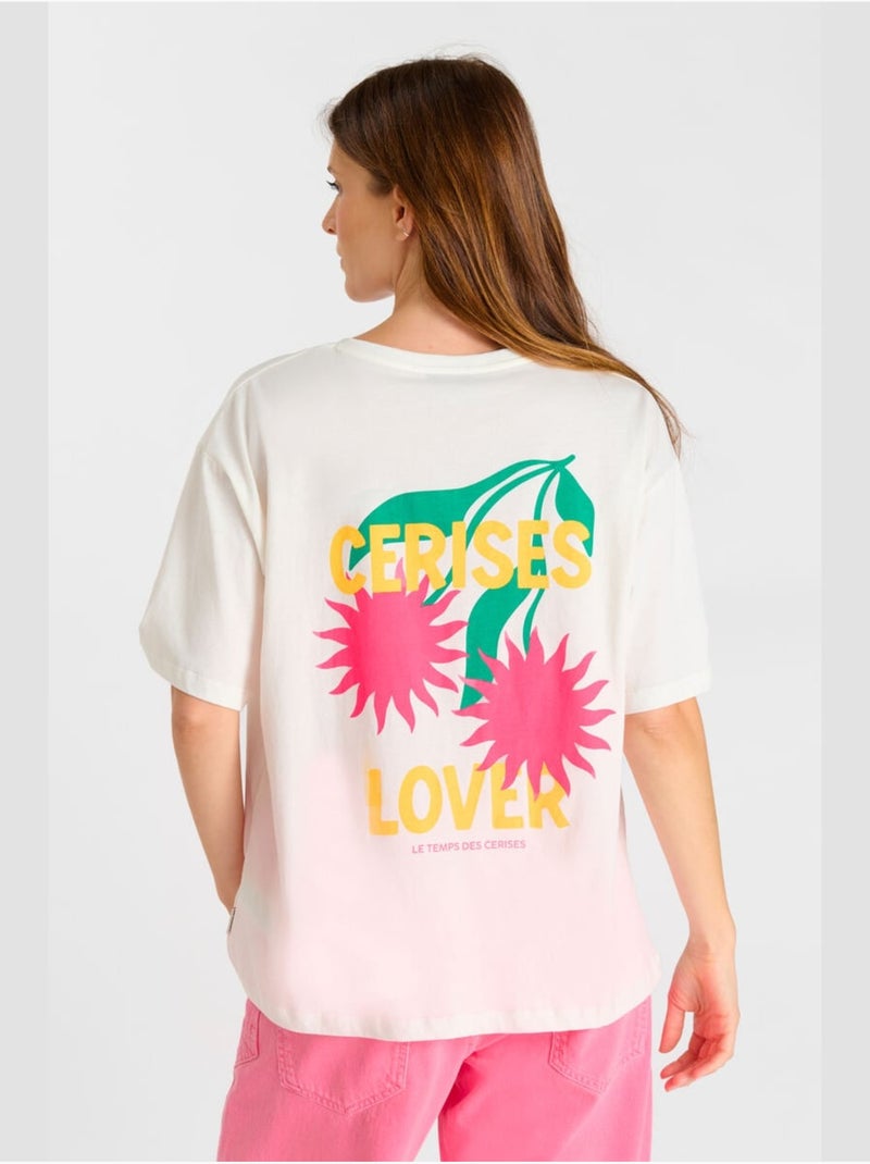 Tee-Shirt RAYA 'Le Temps Des Cerises' Blanc - Kiabi