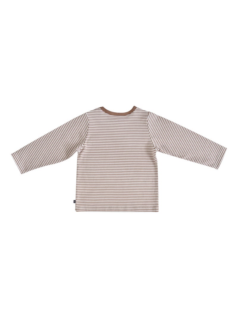 TEE SHIRT RAYE DJASON Marron - Kiabi