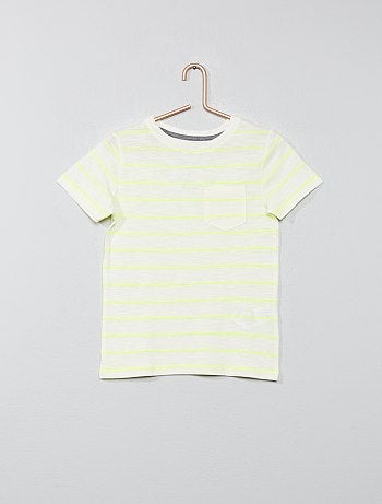Tee-shirt rayé en maille flammée