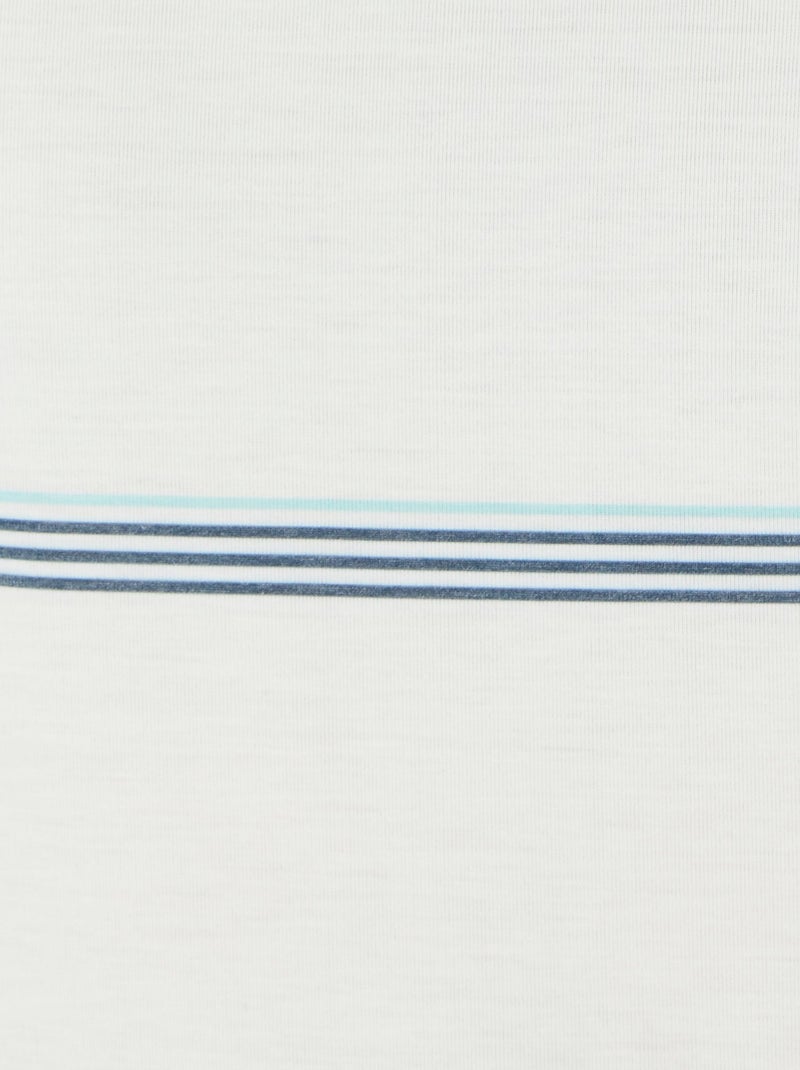 Tee-shirt rayé maille Climatyl - Damart Blanc - Kiabi