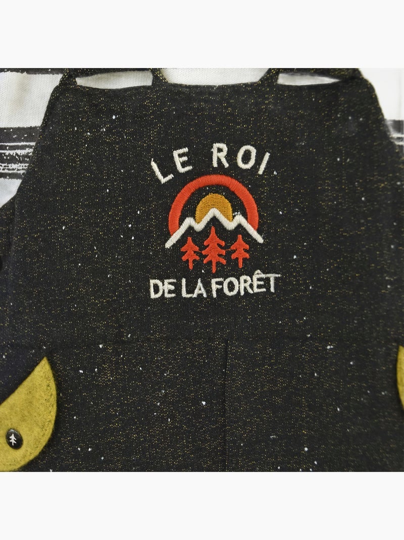 TEE SHIRT RAYE + SALOPETTE DALTON Gris - Kiabi