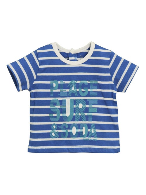 TEE SHIRT RAYE SURF & SODA - Kiabi