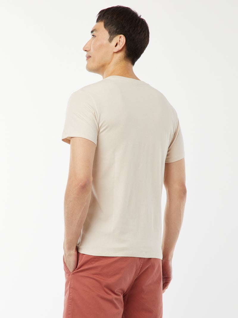 Tee-shirt regular stretch Gris - Kiabi