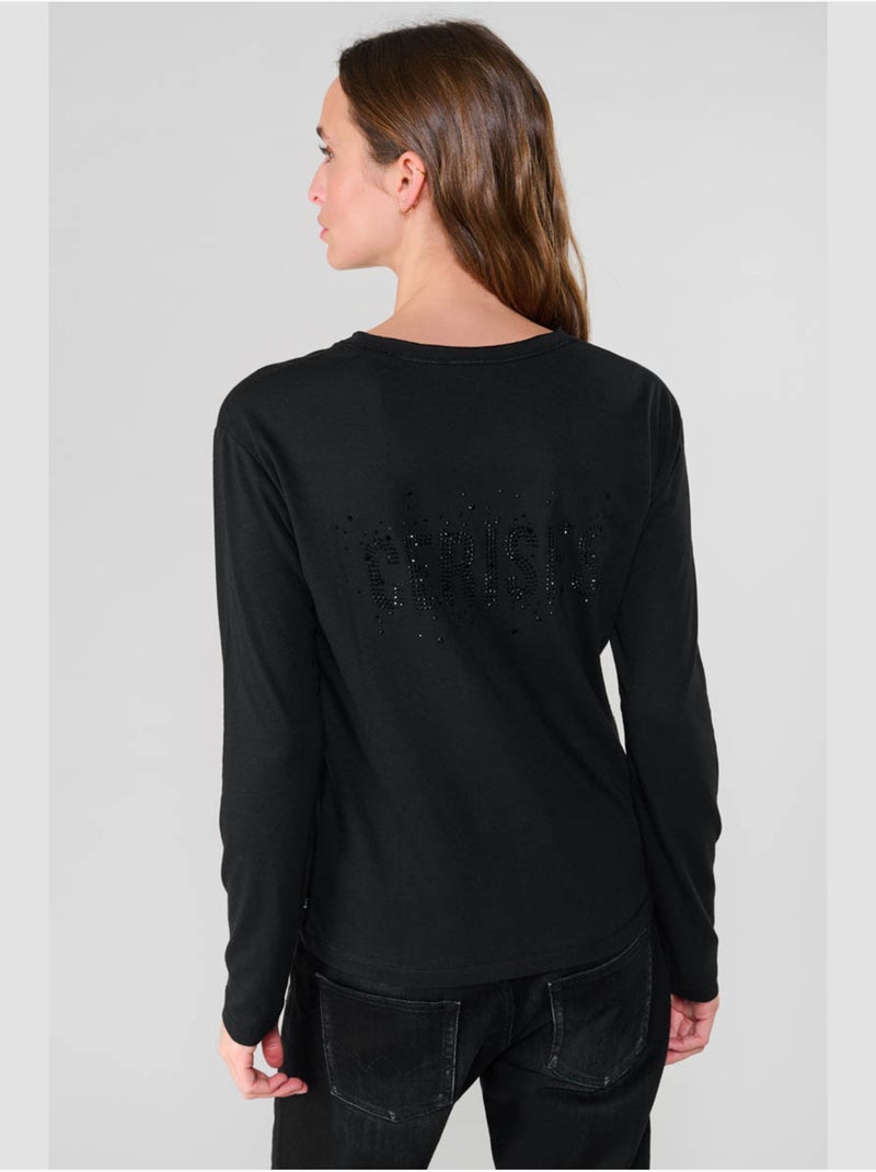 Tee-shirt regulus 'le temps des cerises' Noir - Kiabi