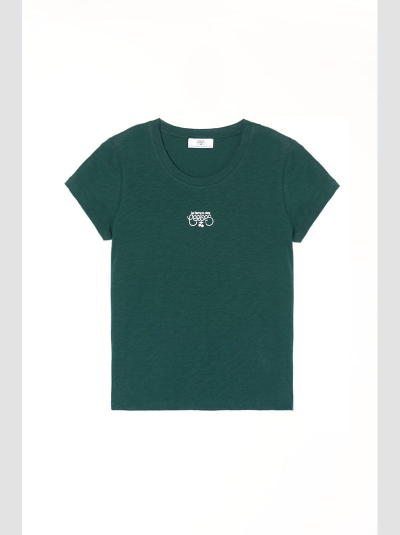 Tee-Shirt REMUSGI 'Le Temps Des Cerises' Vert - Kiabi