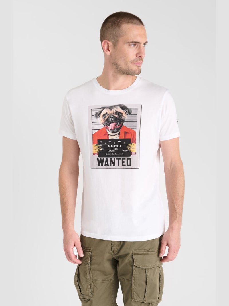 Tee-Shirt RENAUD 'Le Temps Des Cerises' Blanc - Kiabi