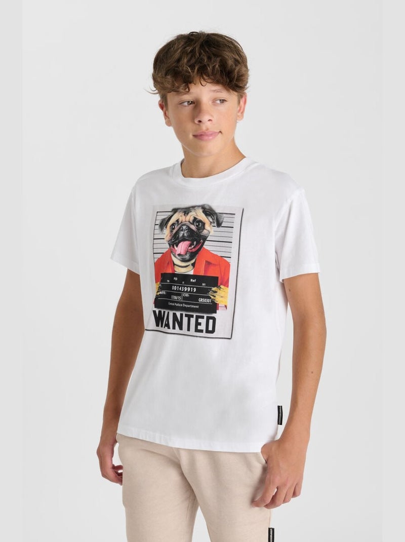 Tee-Shirt RENAUDBO 'Le Temps Des Cerises' Blanc - Kiabi