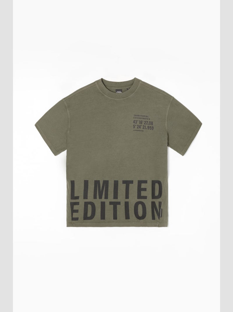 Tee-Shirt RIBABO 'Le Temps Des Cerises' Vert - Kiabi