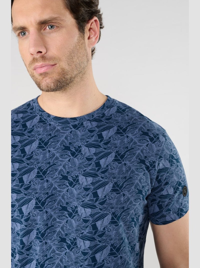 Tee-Shirt ROBAS 'Le Temps Des Cerises' Bleu - Kiabi