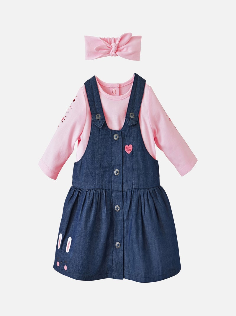 TEE SHIRT ROBE BANDEAU DAISY Bleu - Kiabi