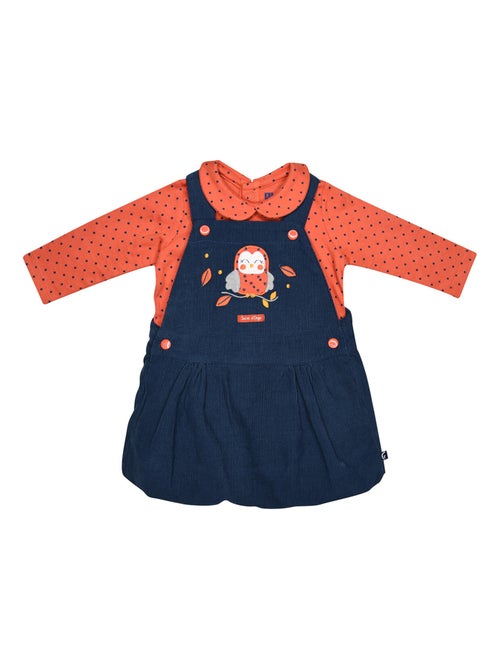 TEE SHIRT ROBE ISEULT VELOURS COTELE BEBE - Kiabi