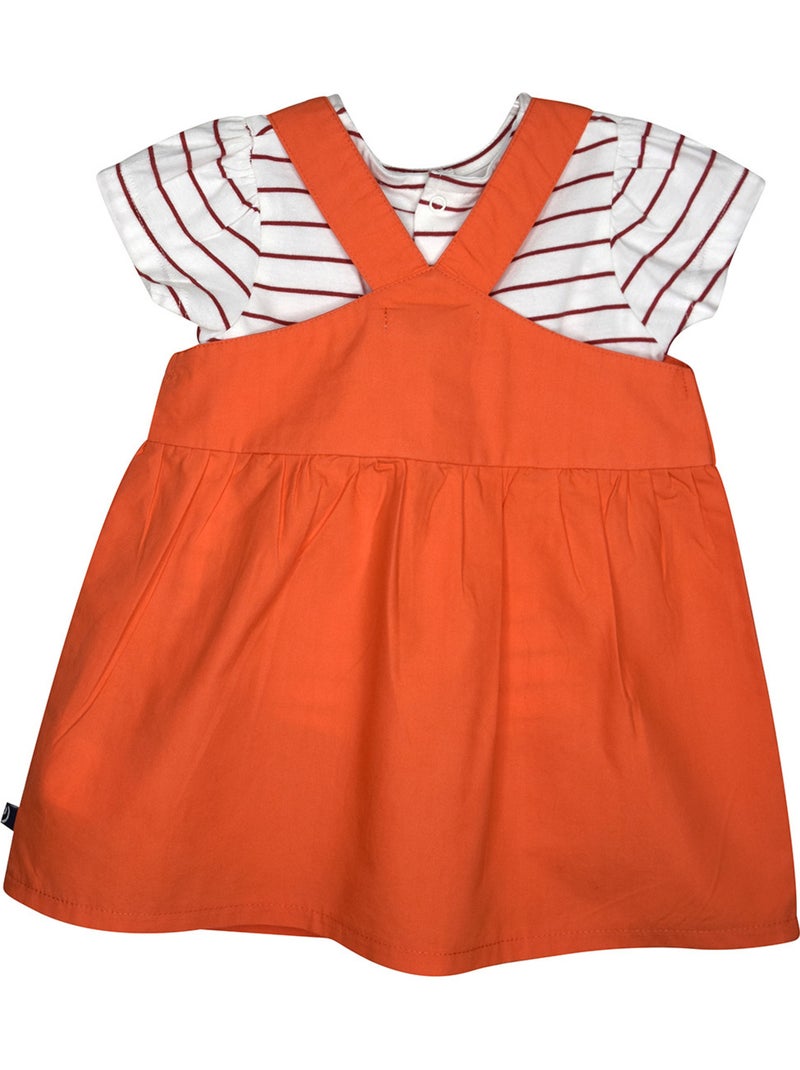 TEE SHIRT ROBE LAURETTE POPELINE BEBE Orange - Kiabi
