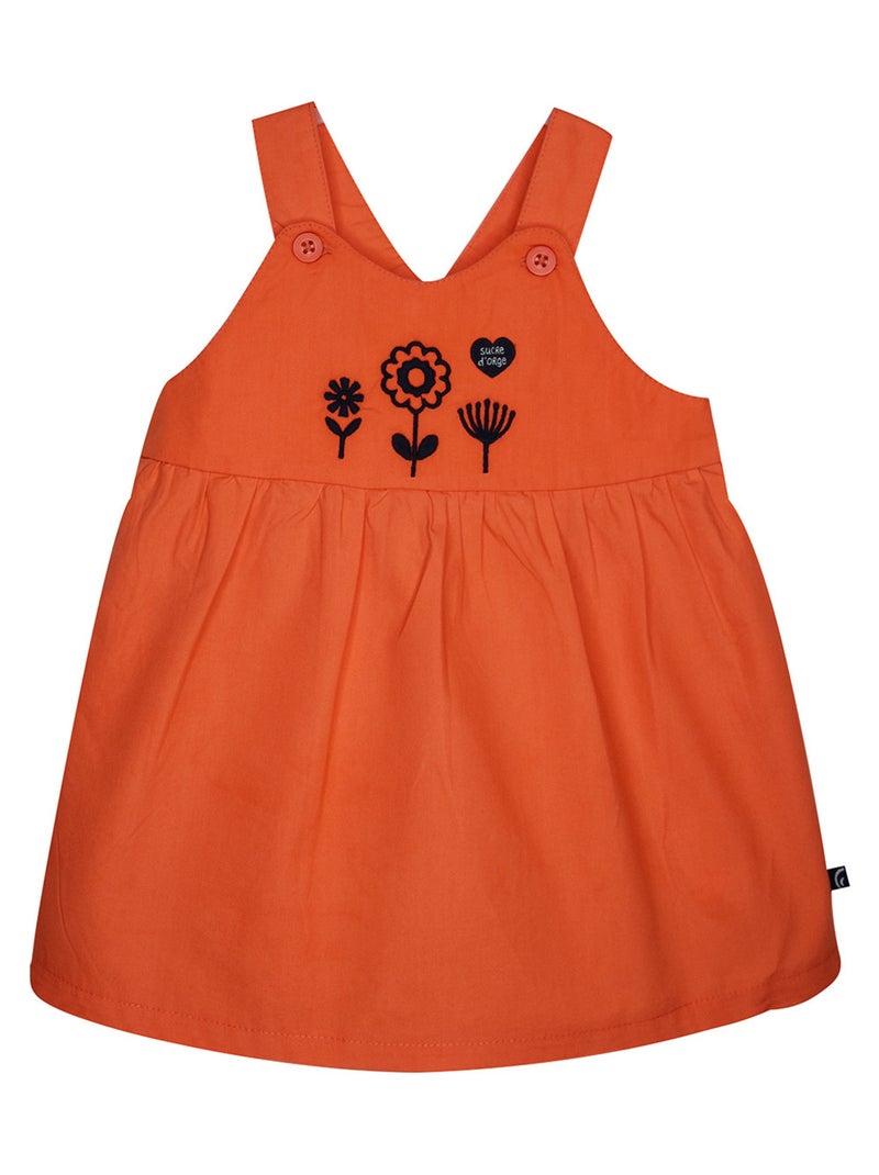 TEE SHIRT ROBE LAURETTE POPELINE BEBE Orange - Kiabi