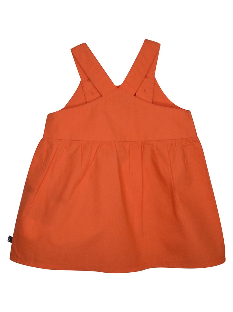 TEE SHIRT ROBE LAURETTE POPELINE BEBE Orange - Kiabi