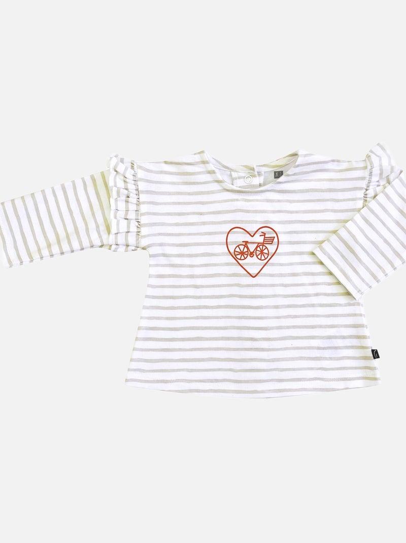 TEE SHIRT ROBE MOLLETON ELEANOR Jaune - Kiabi