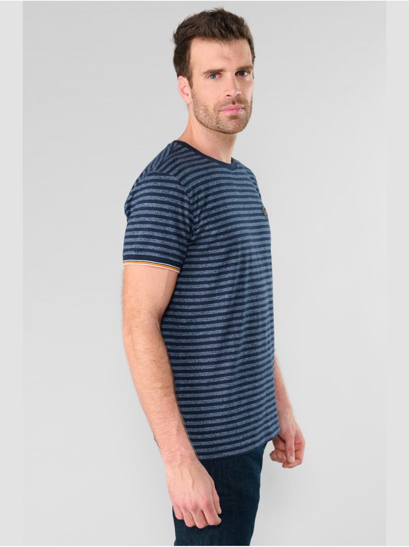 Tee-shirt rusel 'le temps des cerises' Bleu - Kiabi