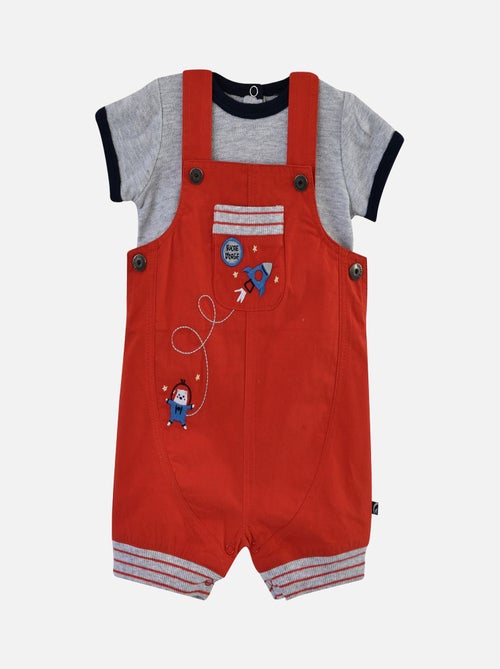 TEE SHIRT SALOPETTE ELOI POPELINE BEBE - Kiabi