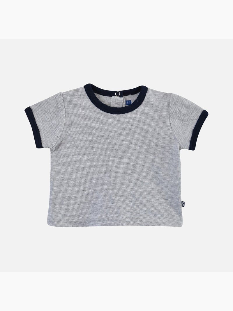 TEE SHIRT SALOPETTE ELOI POPELINE BEBE Rouge - Kiabi