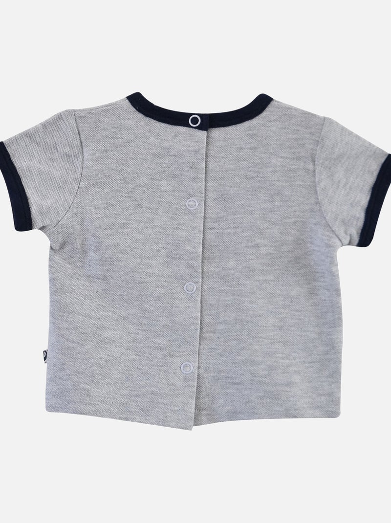 TEE SHIRT SALOPETTE ELOI POPELINE BEBE Rouge - Kiabi