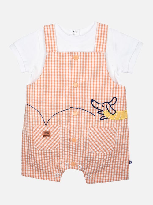 TEE SHIRT SALOPETTE GEOFFROY COURT NAISSANCE - Kiabi