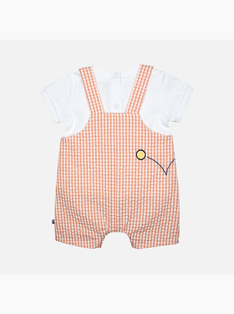 TEE SHIRT SALOPETTE GEOFFROY COURT NAISSANCE Orange - Kiabi