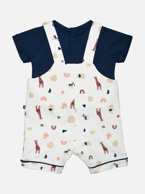 TEE SHIRT SALOPETTE GEORGES MAILLE COURT NAISSANCE - Kiabi