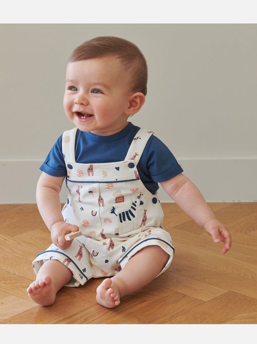 TEE SHIRT SALOPETTE GEORGES MAILLE COURT NAISSANCE - Kiabi