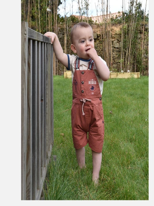 TEE SHIRT SALOPETTE GEREMY TWILL COURT BEBE - Kiabi