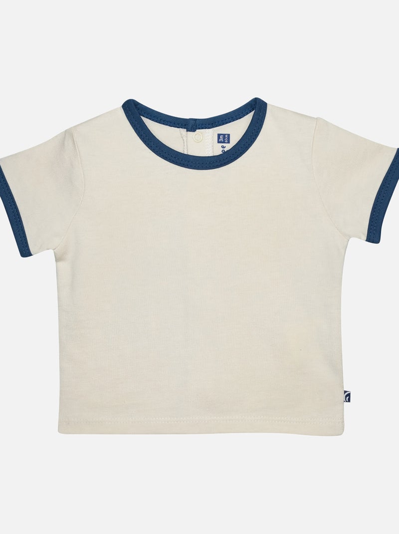 TEE SHIRT SALOPETTE GEREMY TWILL COURT BEBE Rouge - Kiabi