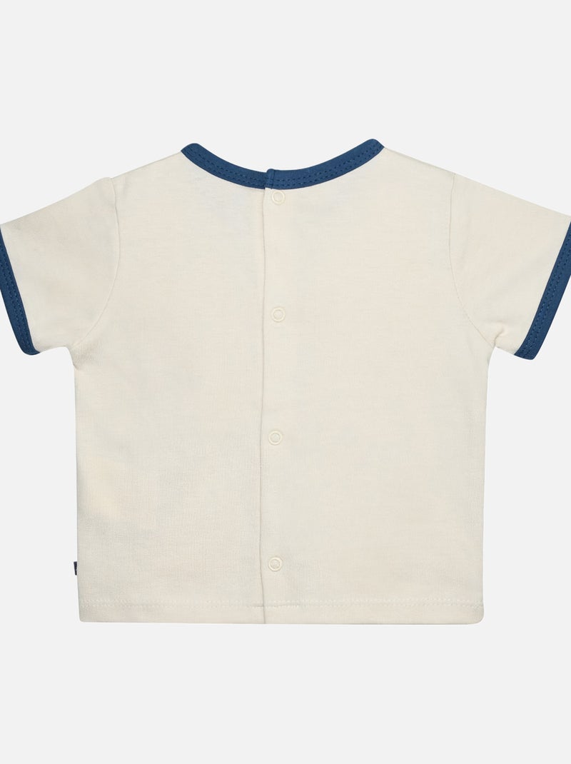 TEE SHIRT SALOPETTE GEREMY TWILL COURT BEBE Rouge - Kiabi