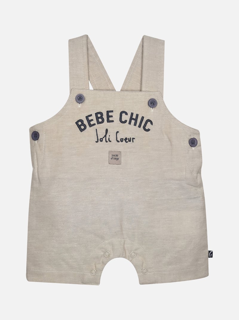TEE SHIRT SALOPETTE GINGEMBRE COURT NAISSANCE Beige - Kiabi