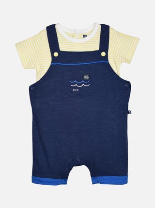 TEE SHIRT SALOPETTE GUEPARD COURT BEBE