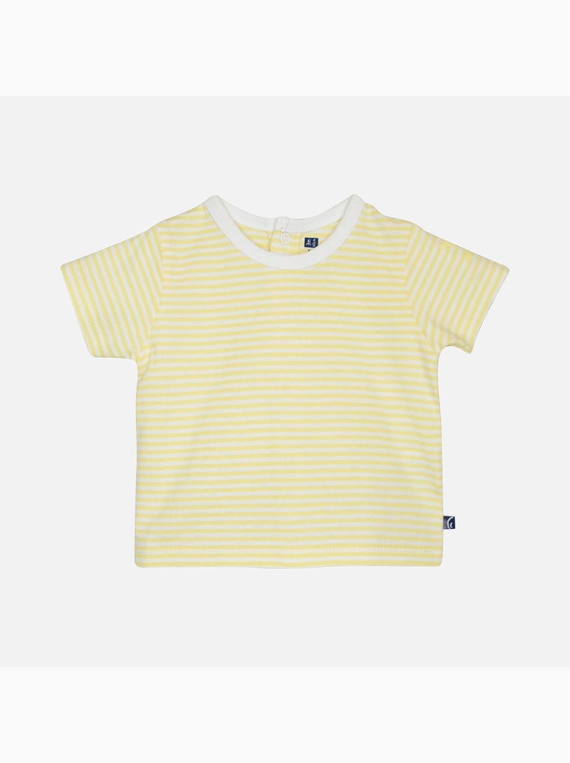 TEE SHIRT SALOPETTE GUEPARD COURT BEBE Bleu - Kiabi
