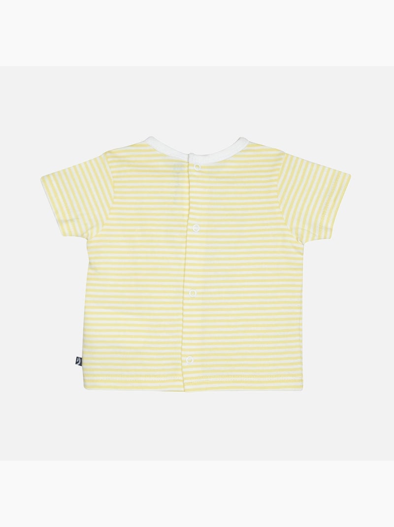 TEE SHIRT SALOPETTE GUEPARD COURT BEBE Bleu - Kiabi