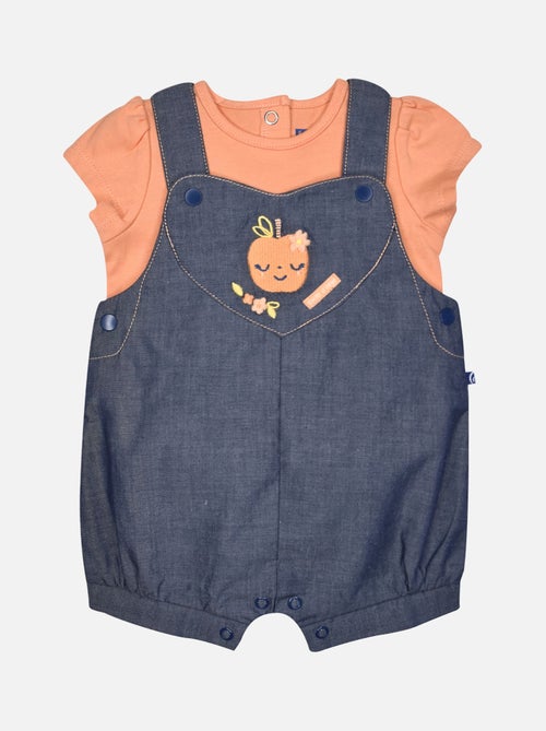 TEE SHIRT SALOPETTE GWENOLA COURT BEBE - Kiabi