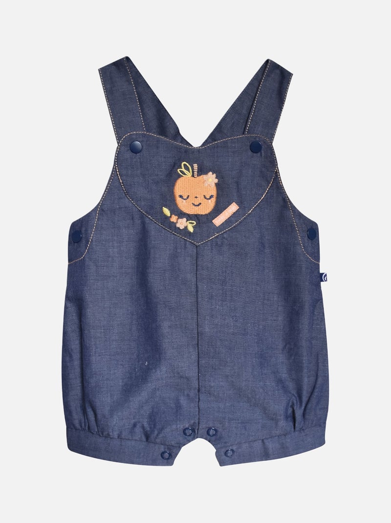 TEE SHIRT SALOPETTE GWENOLA COURT BEBE Bleu - Kiabi