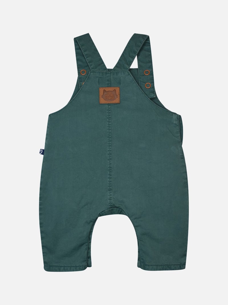 TEE SHIRT SALOPETTE INDUMA TWILL LONG NAISSANCE Vert - Kiabi