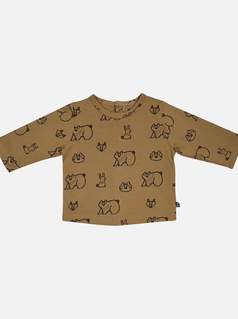 TEE SHIRT SALOPETTE IVAN TISSE TEINT NAISSANCE Marron - Kiabi