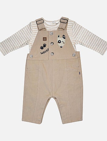 TEE SHIRT SALOPETTE IVY VELOURS COTELE LONG BEBE