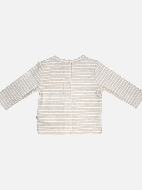 TEE SHIRT SALOPETTE IVY VELOURS COTELE LONG BEBE - Kiabi