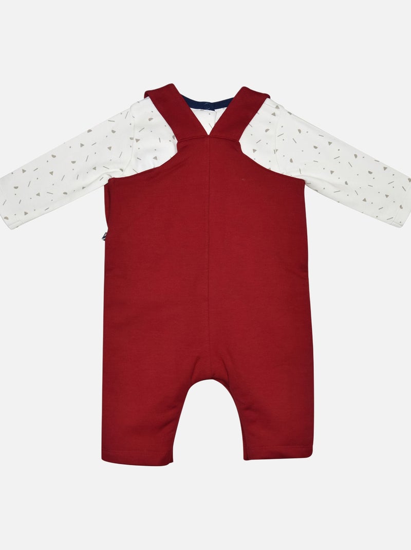 TEE SHIRT SALOPETTE JEOFFREY MOLLETON LONG BEBE Rouge - Kiabi