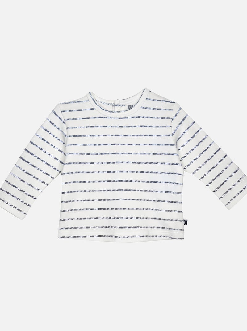 TEE SHIRT SALOPETTE JESON MOLLETON LONG BEBE Bleu - Kiabi