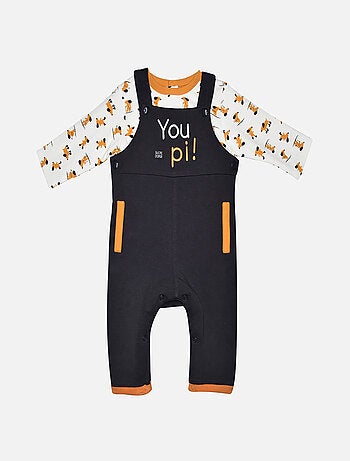 TEE SHIRT SALOPETTE JOEY MOLLETON LONG BEBE