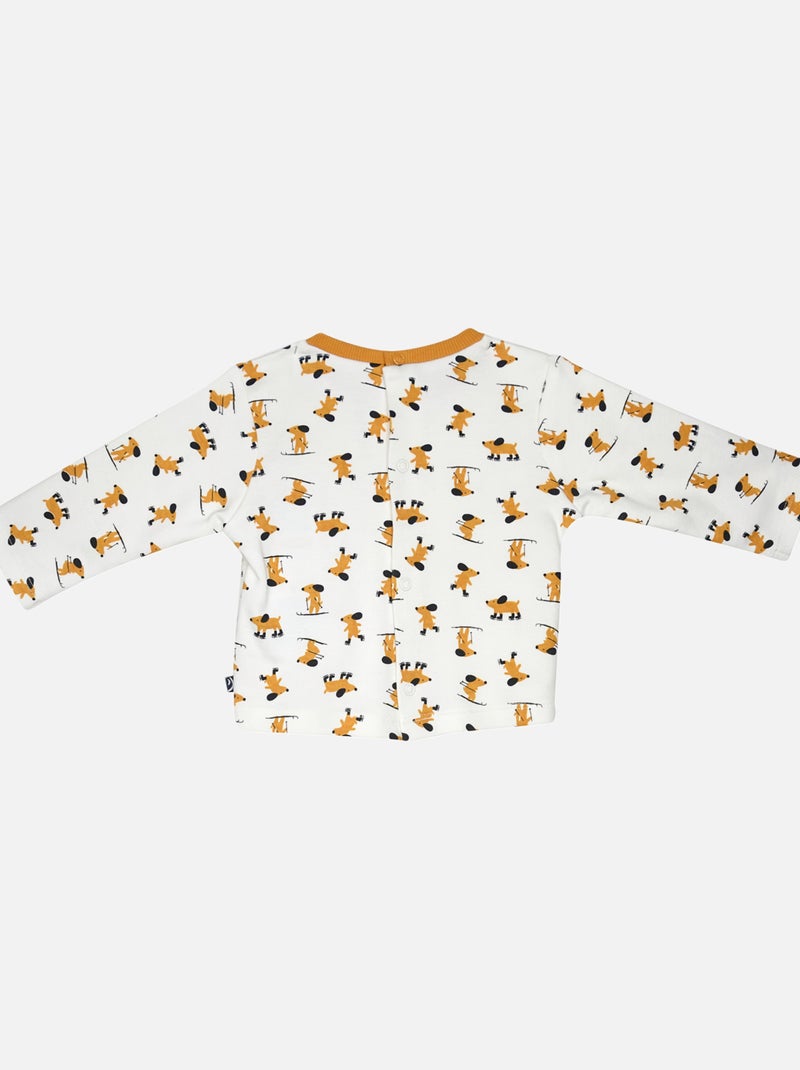 TEE SHIRT SALOPETTE JOEY MOLLETON LONG BEBE Gris - Kiabi