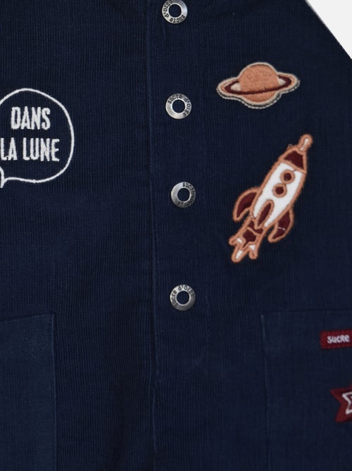 TEE SHIRT + SALOPETTE VELOURS FLORENTIN - Kiabi