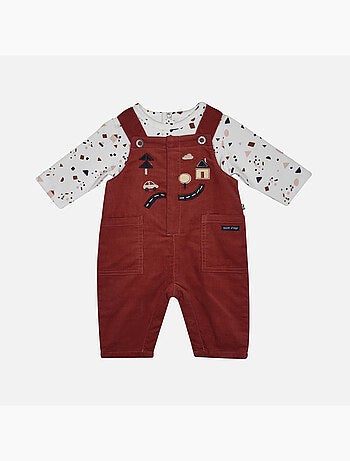 TEE SHIRT + SALOPETTE VELOURS FRANKY